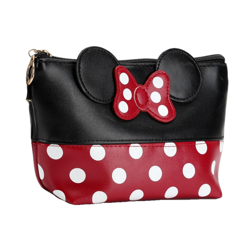 Large Capacity Casual Women's Cartoon Leather Makeup Bag