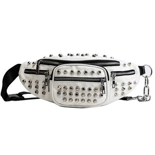 Trendy Rock Punk Style Cool Women's Rivets Waist Packs