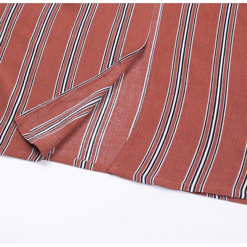 Summer Beach Split Striped Wide Leg High Waist Trousers For Women