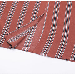 Summer Beach Split Striped Wide Leg High Waist Trousers For Women