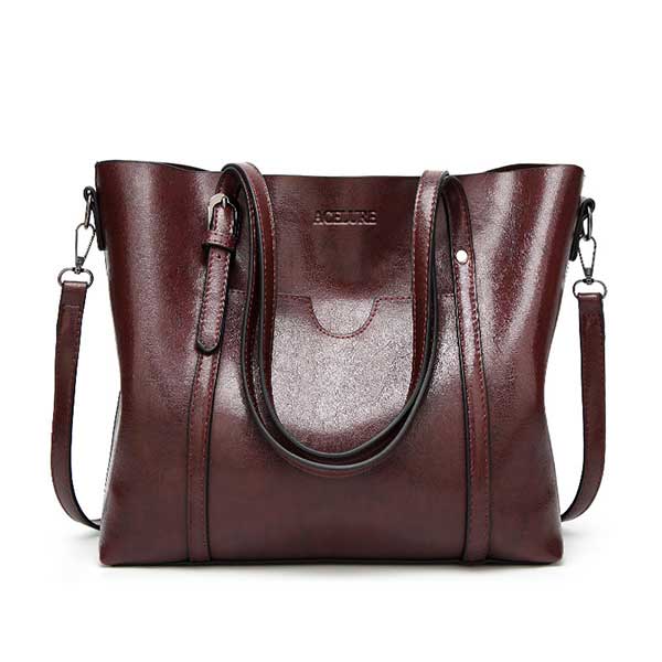 Luxury Women's Oil Wax Leather Handbags