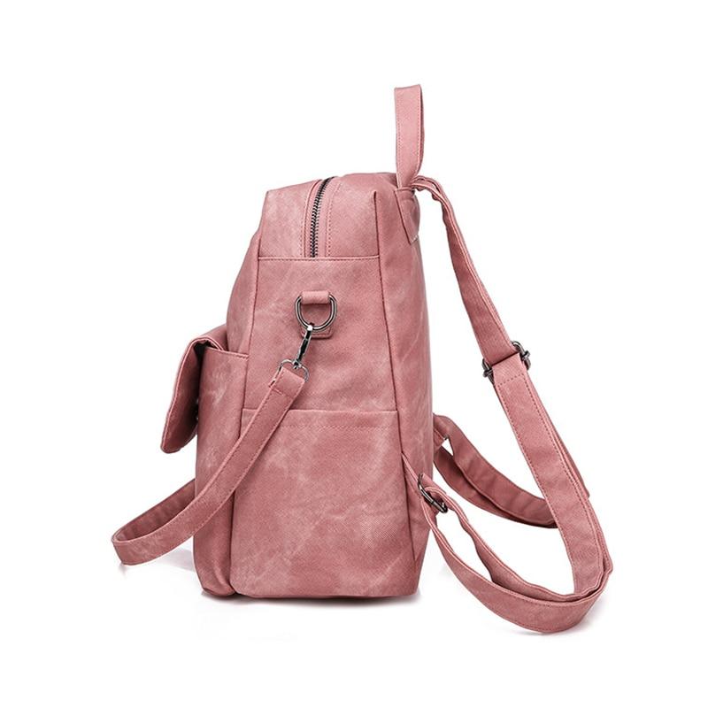 Vintage Women's Leather Backpack For School Travel