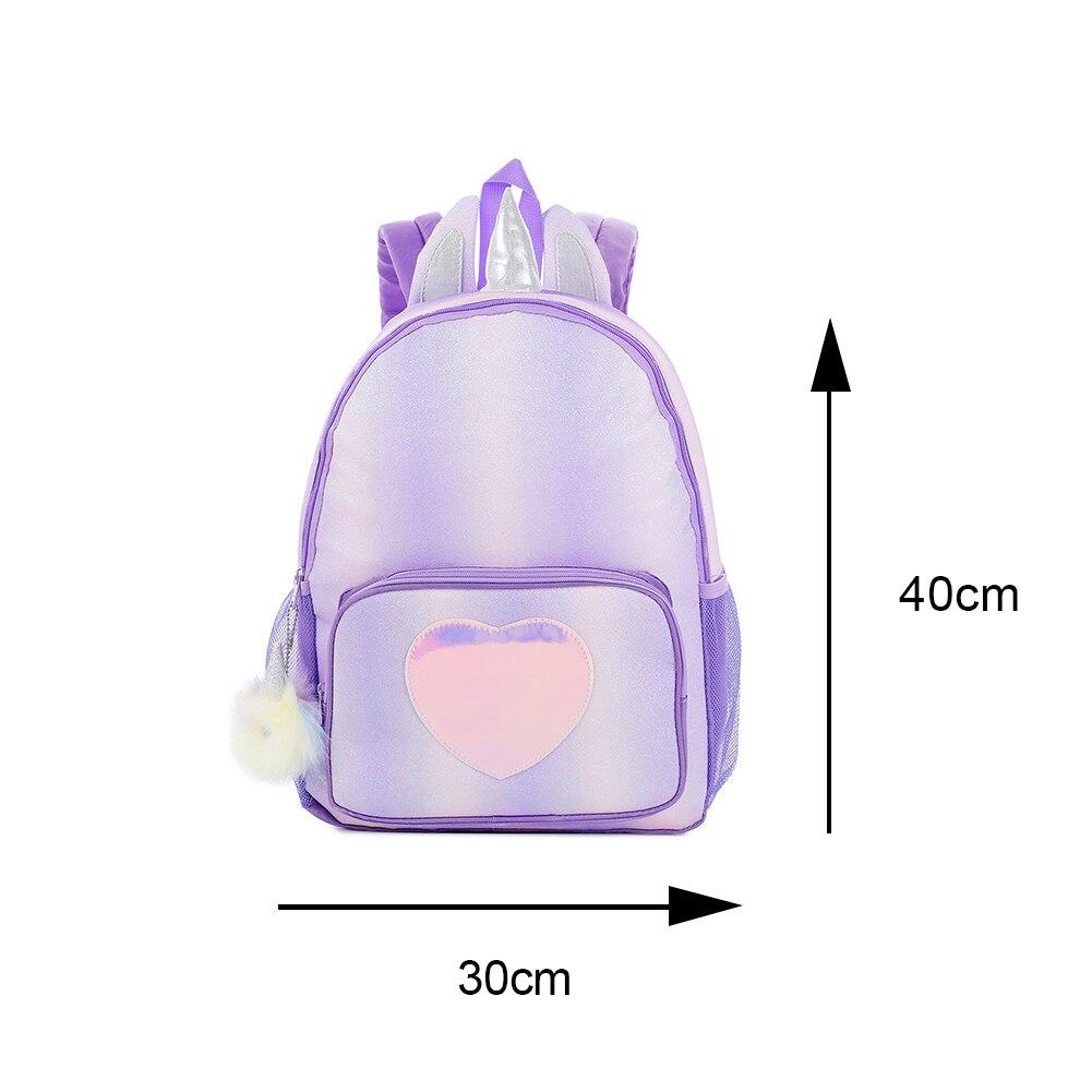 Fashion Wear-resistant Women's School Bag With Sequins Unicorn