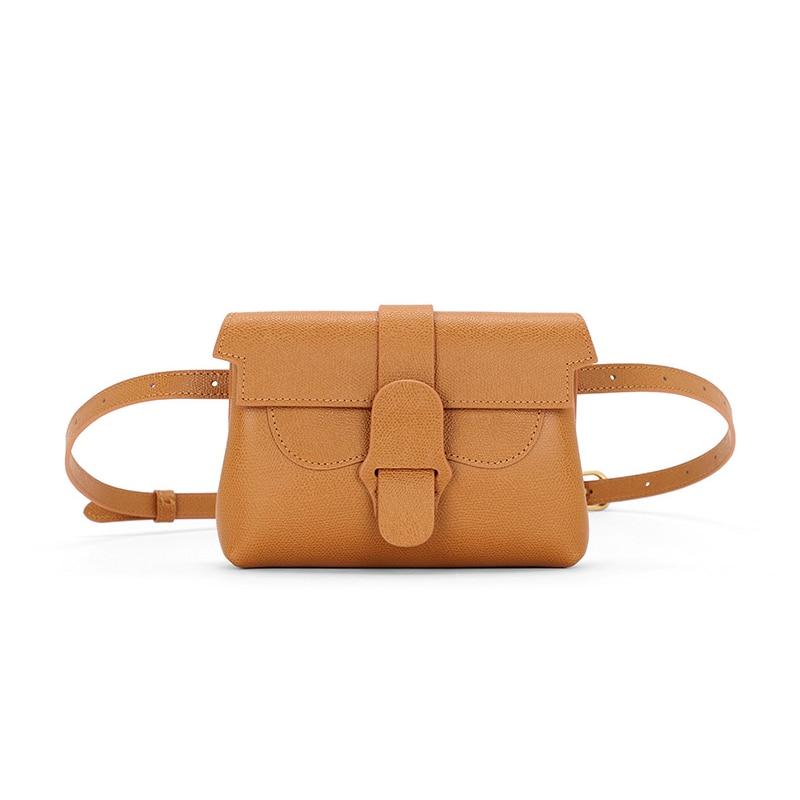 Stylish Retro Ladies' Leather Waist Packs With Pillow Shape