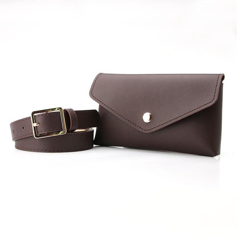 Classic Stylish Female Quality Leather Waist Bag For Money Card Key