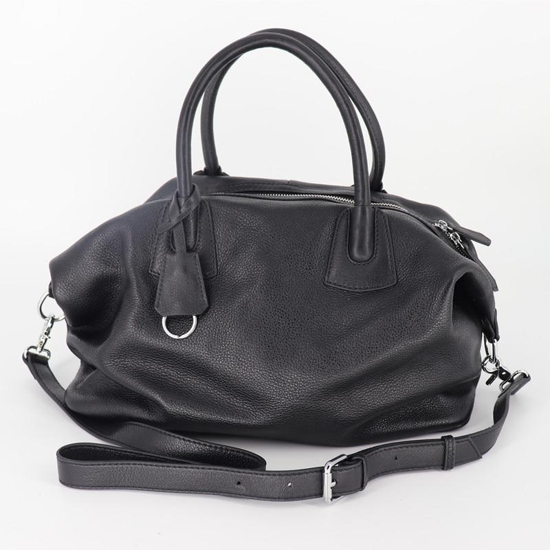 Classic Casual Large Capacity Women's Genuine Leather Handbags For Daily Use