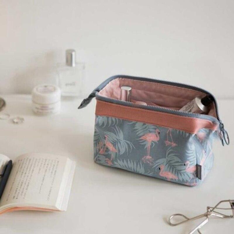 Fashionable Ladies' Toiletry Storage Bag With Animal Flamingo Pattern For Travel