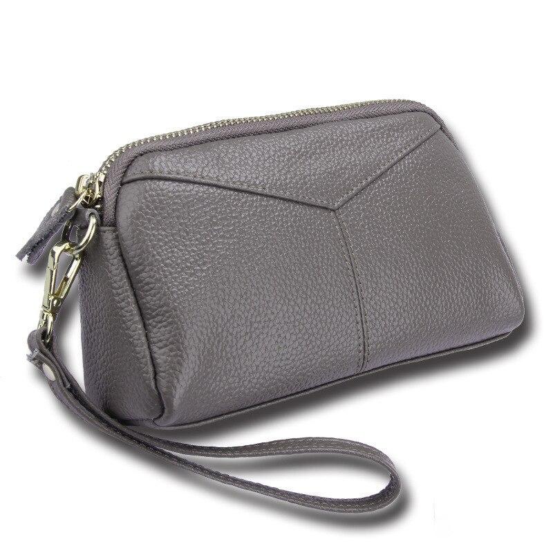 Casual Stylish Ladies' Quality Genuine Leather Clutch With Wristlet