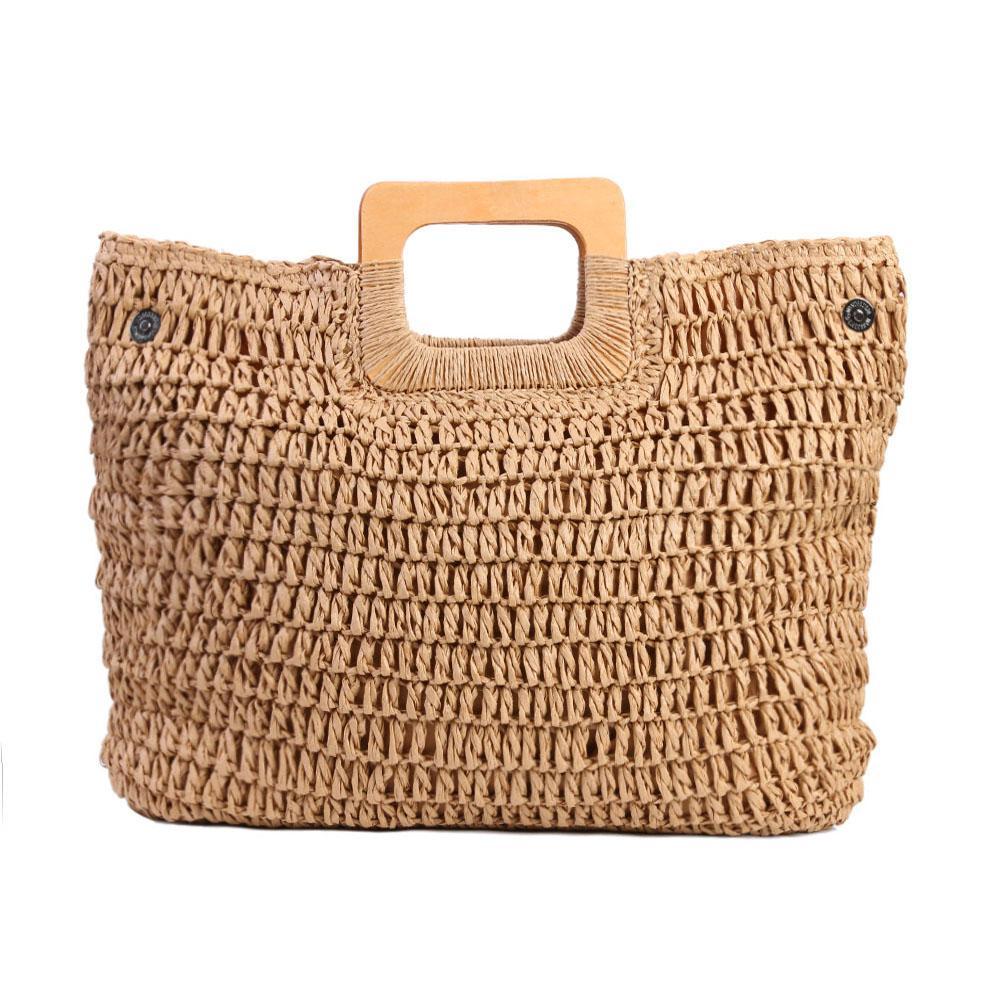 Vintage Bohemian Women's Large Capacity Handmade Straw Bag