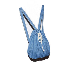 Vintage Style Large Size Denim Backpacks For Camping School