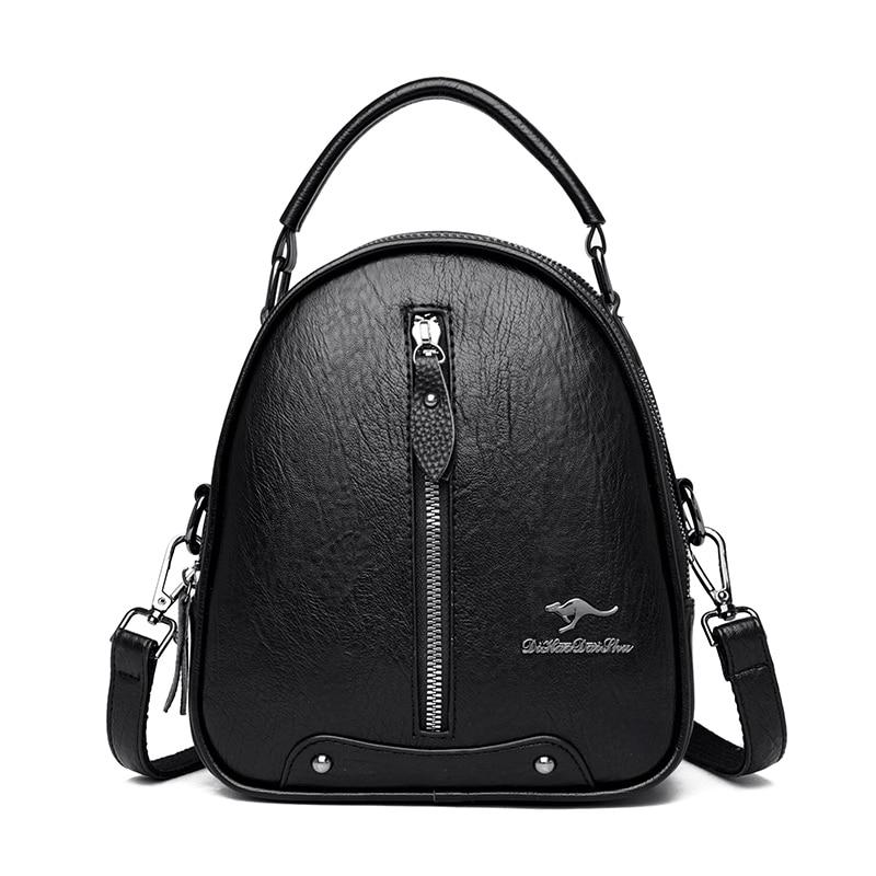 Multifunctional Women's Mini Leather Backpacks For Travel School