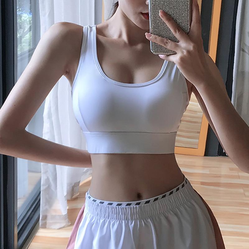 Woman Push-up Sexy Beautiful Back Yoga Padded Crop Top Workout Gym Running Sports Bra