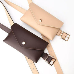 Classic Stylish Female Quality Leather Waist Bag For Money Card Key