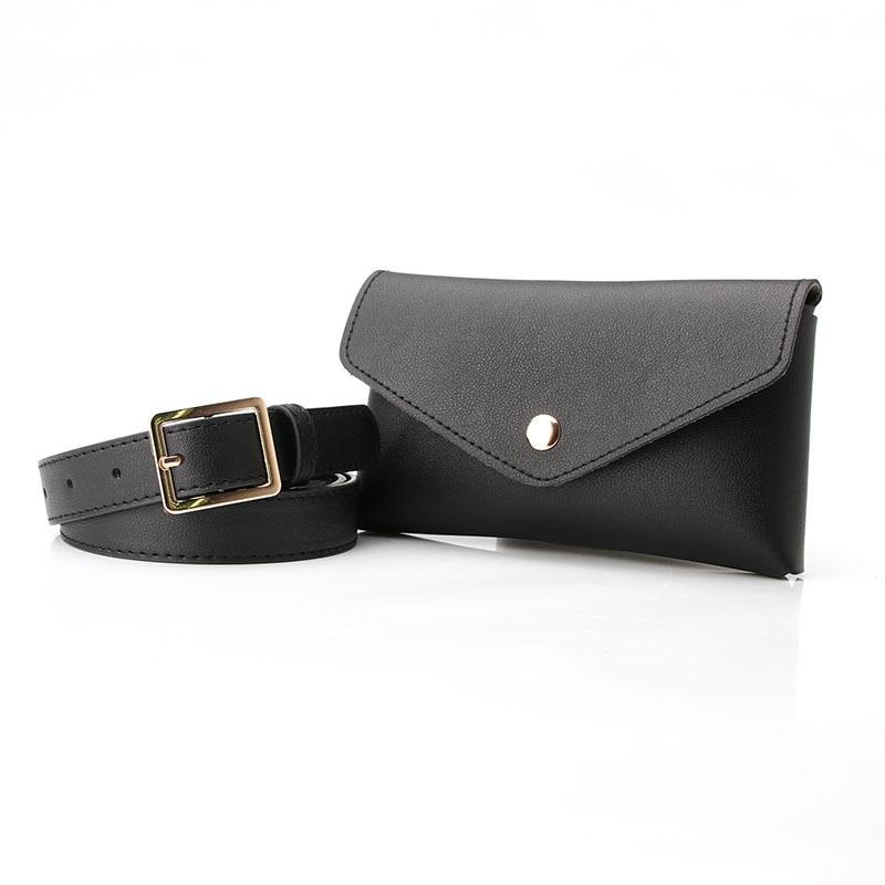 Classic Stylish Female Quality Leather Waist Bag For Money Card Key