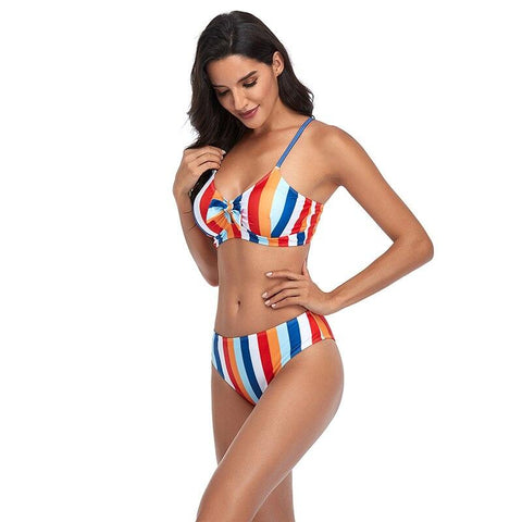 Elegant Sexy Ladies' High Waist Brazilian Bikini Two Piece