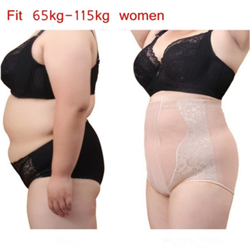 High Waist Plus Big Size Women'S Tummy Control Panties Briefs Slimming Stretching Underwear Belly Slim Shapewear Sheath Lingerie - Sheseelady