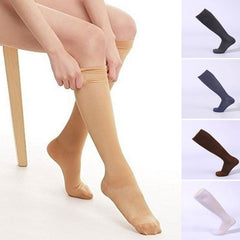 Hot Unisex Compression Stockings Pressure Nylon Varicose Vein Stocking Knee High Leg Support Stretch Pressure Circulation Stock - Sheseelady