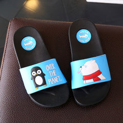 Casual Non-slip Indoor Slippers For Unisex With Cartoon Bear Pattern