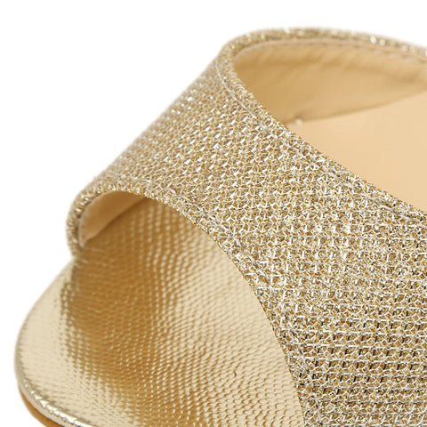 נשים קיץ משאבות עקבים קטנים נעלי חתונה נעליים עקב סנדלי עקב זהב בוהן ציוץ נשים סנדלי עקב נשים