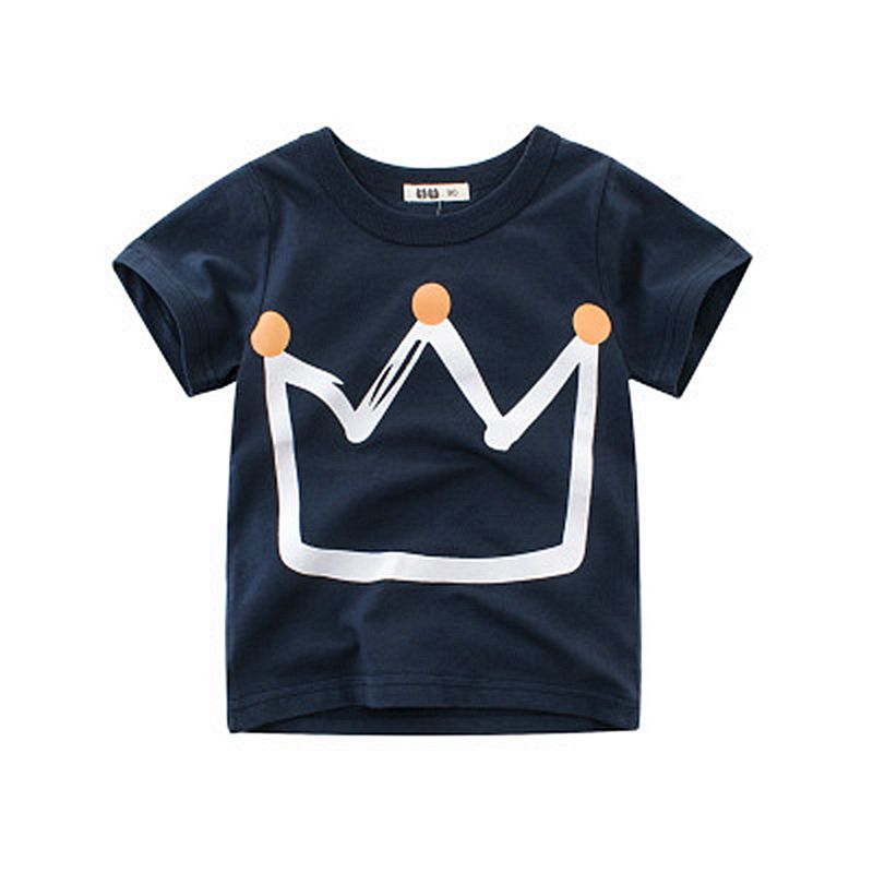 Camiseta infantil masculina estampa coroa manga curta