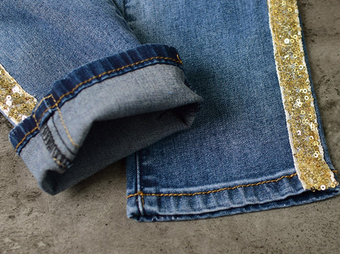 Low Waist Fashion Side Stripe Skinny Jeans - Sheseelady