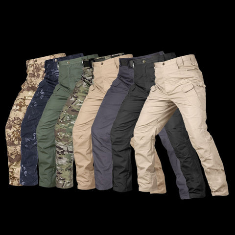 Waterproof Ripproof Men's Mid Waist Military Cargo Pants