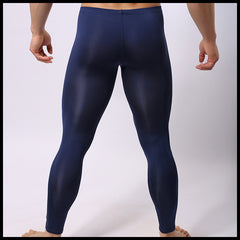 Male Sexy Ice Silk Transparent Pajama Bottoms