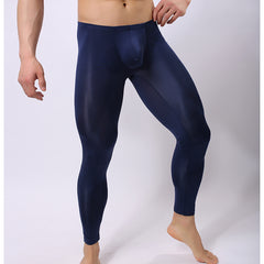 Male Sexy Ice Silk Transparent Pajama Bottoms