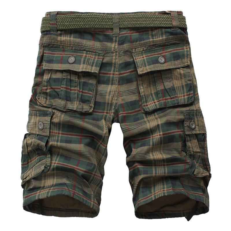 Men's Fashion Plaid Camo Beach & Casual Shorts