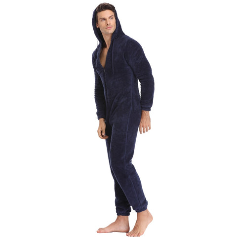 男性は、睡眠ラウンジ大人ナイトウェア1部分パジャマを暖めます