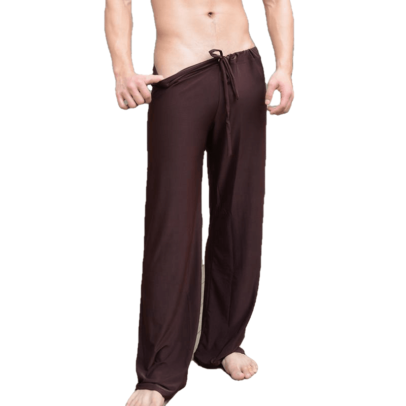 Calças de dormir de viscose masculinas sexy lounge