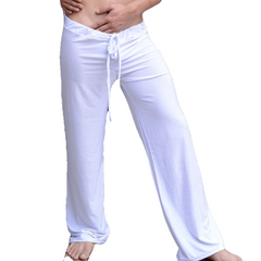 Calças de dormir de viscose masculinas sexy lounge