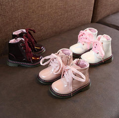 Winter Chic Ankle Length PU Snow Boots For Kids