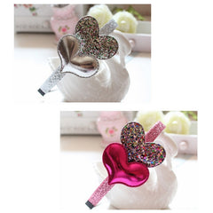 Pink Hairband Star Girls Silver Heart Sequin pour les enfants