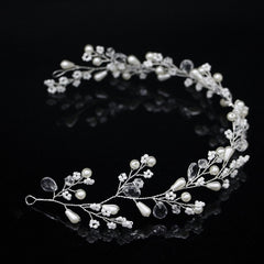 New Fashion Pearl Flower Vine Tiara Bride Hair Ornaments Wedding Accessories