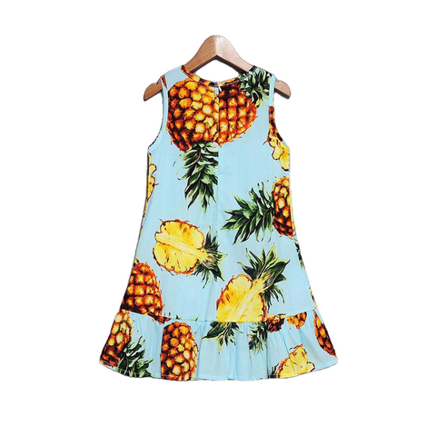 Fruit Printed Mom And Daughter Dresses Family Look Outfits