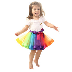 3M-8T Princess And Rainbow Tulle Skirts For Girls - Sheseelady