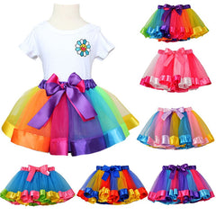 3M-8T Princess And Rainbow Tulle Skirts For Girls - Sheseelady