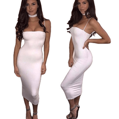 שמלות Midi סקסיות של Bodycon Vestidos עם גלימה ארוכה