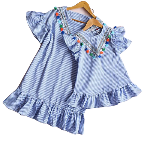 Mini vestidos para mãe e filha Nine Quarter Stripe
