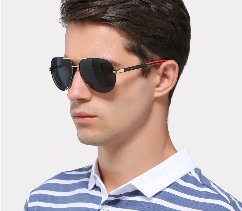 Óculos de sol polarizados de alumínio vintage óculos de sol clássicos da marca com revestimento de lentes para óculos de sol para homens / mulheres