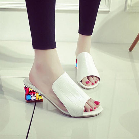 Fashionable Casual Ladies' Thick Heel Sandals For Party