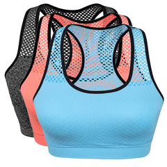 Shockproof Quick-drying Women's Wireless Mesh Push Up Sports Bras