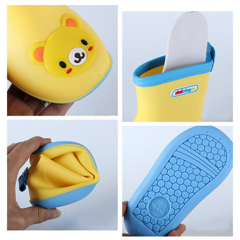 Waterproof Cartoon Pattern Non-Slip Rubber Rain Boots For Kids