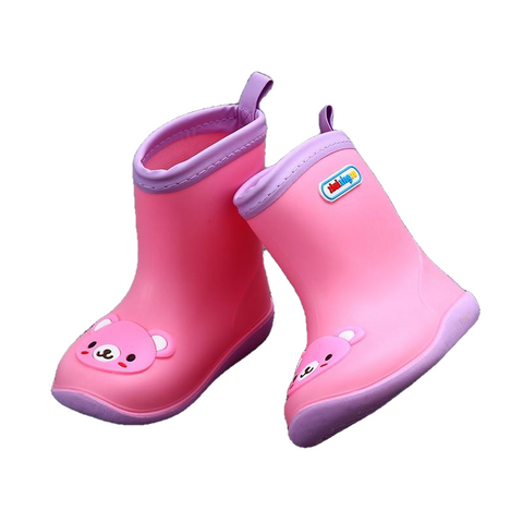 Sapatos infantis de borracha antiderrapante à prova d'água para chuva
