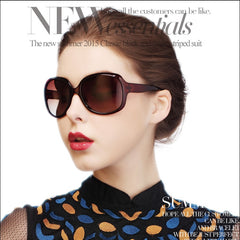 Trendy Classic Oval Shape Plastic Frame Sunglasses For Women