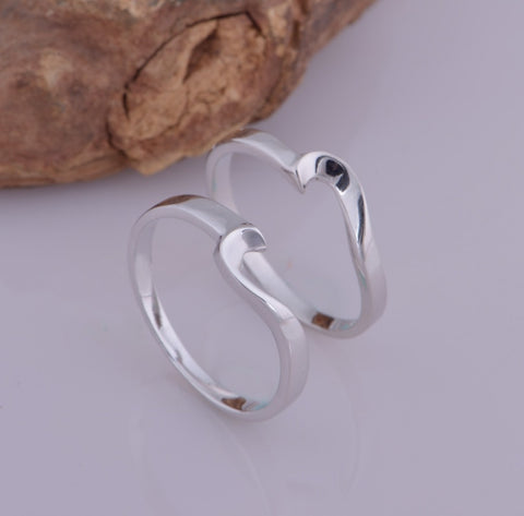 Women's & Men's Exquisite Romantic Plated Gold Lover Rings For Wedding Engagement