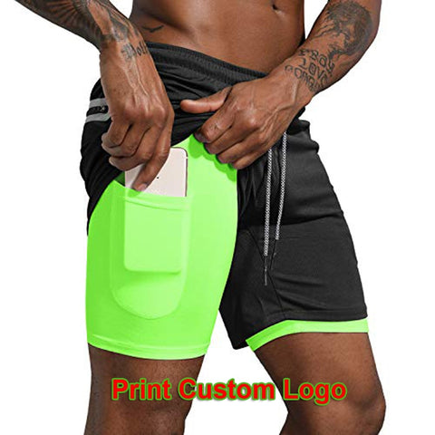 Fashionable Quick-drying Men's Double-layer Running Shorts