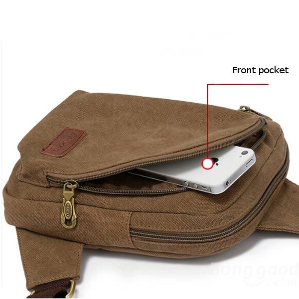 Unisex Casual Canvas Shoulder Bag Chest Pack Messenger