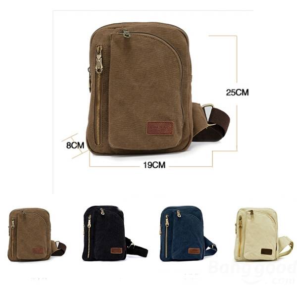 Unisex Casual Canvas Shoulder Bag Chest Pack Messenger